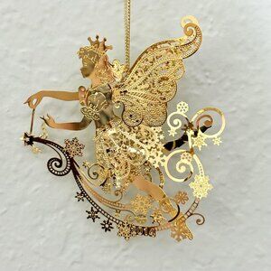 Danbury Mint Sugar Plum Fairy 2014 Annual Christmas Ornament 23kt Gold Plate Box